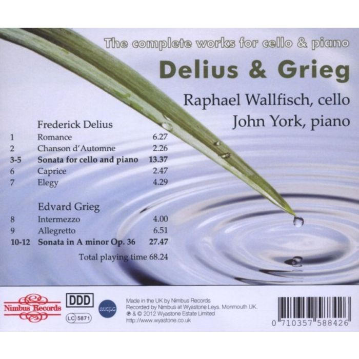 DELIUS/GRIEG: Works for Cello & Piano - slide-1