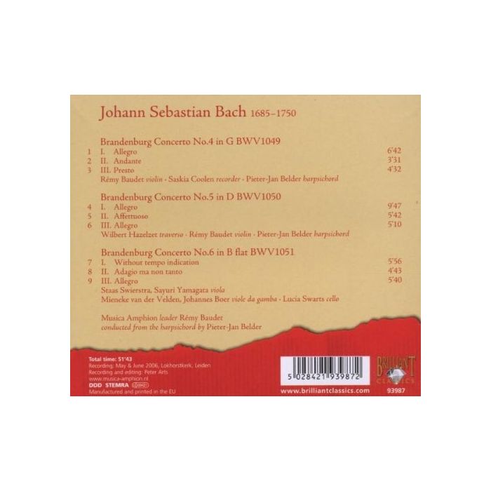 Bach: Brandenburg Concertos Nos. 4 - 6 - slide-1