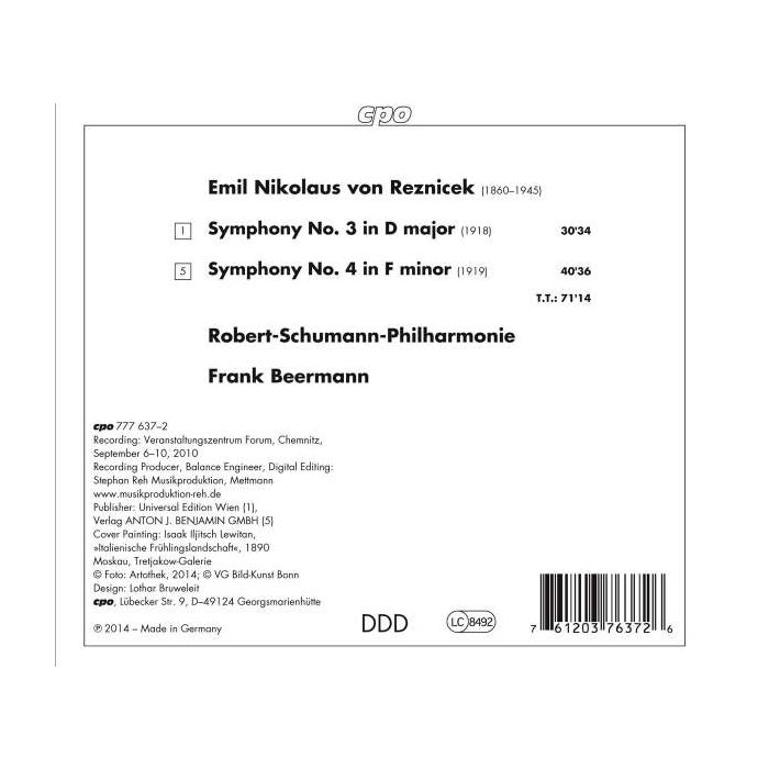 Reznicek: Symphonies Nos. 3 & 4 - slide-1