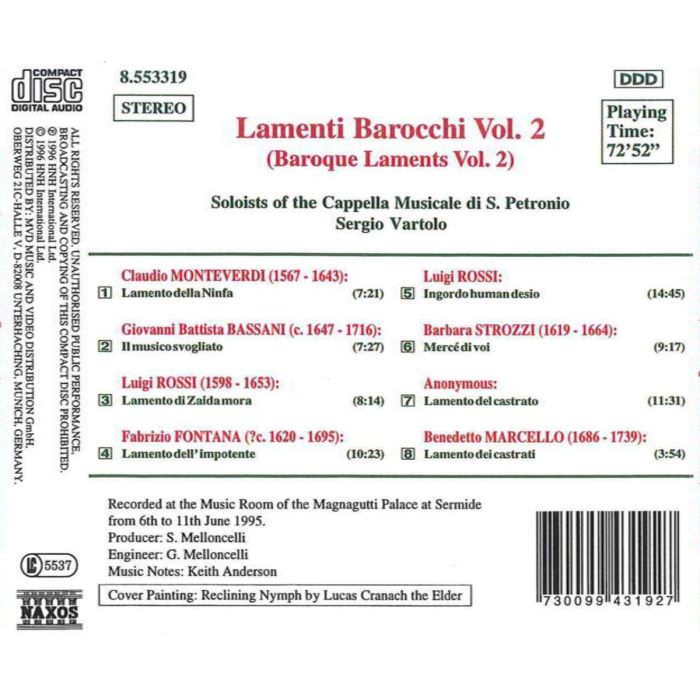 Lamenti Barocchi, Vol.  2 - slide-1