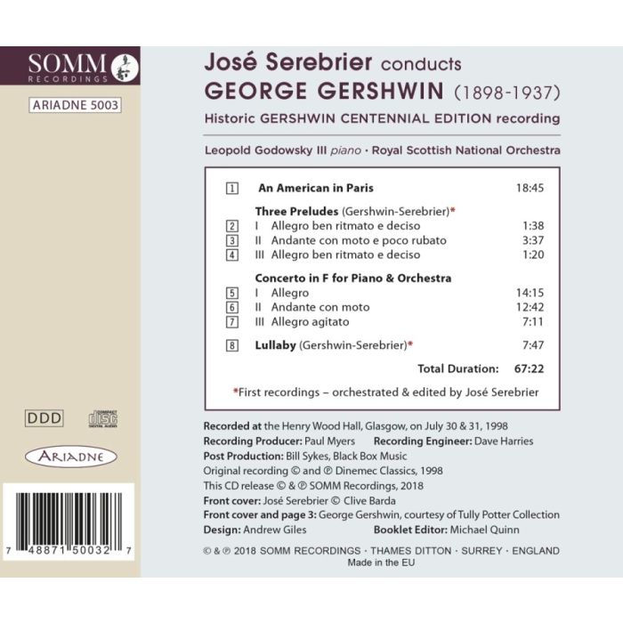 Gershwin: An American in Paris; Piano Concerto; 3 Preludes; Lullaby - slide-1