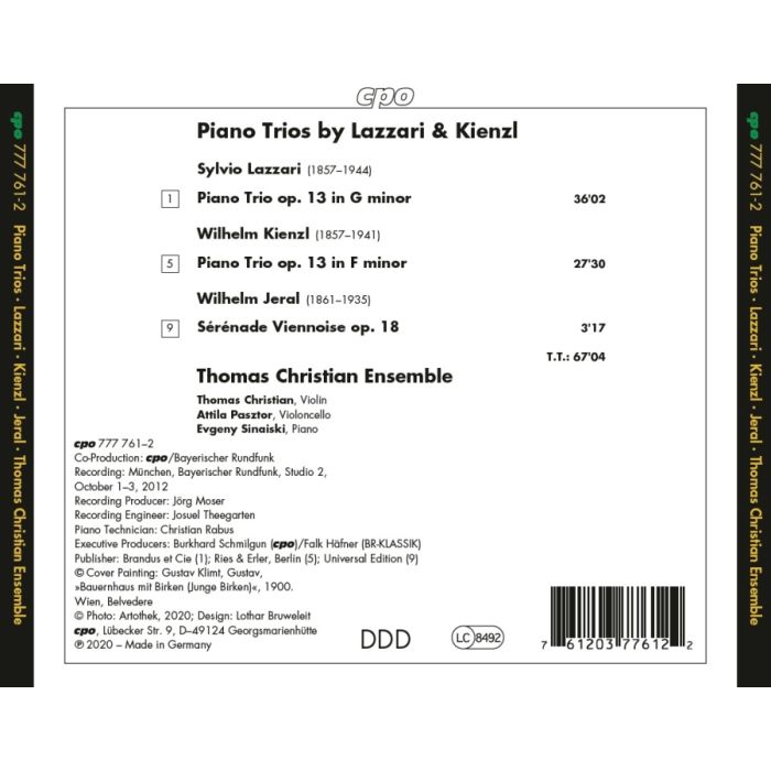 Lazzari; Kienzl; Jeral: Piano Trios - slide-1
