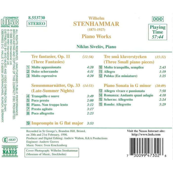 STENHAMMAR: Piano Works - slide-1