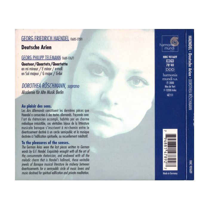 Handel: Deutsche Arien / Telemann: Quatuors - slide-1