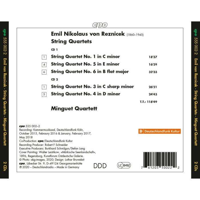 Reznicek: Five String Quartets - slide-1