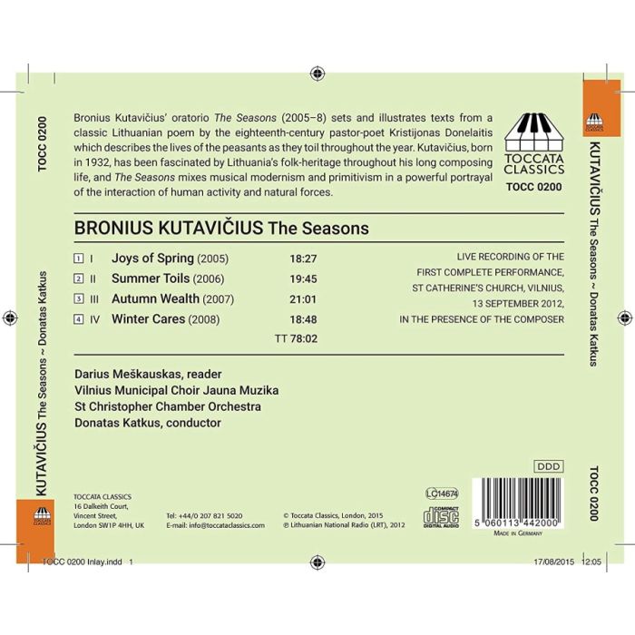 Kutavičius: The Seasons - Oratorio - slide-1