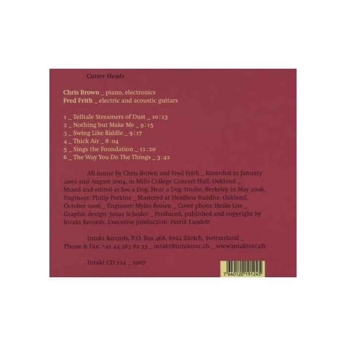 Fred Frith: Cutter Heads - slide-1