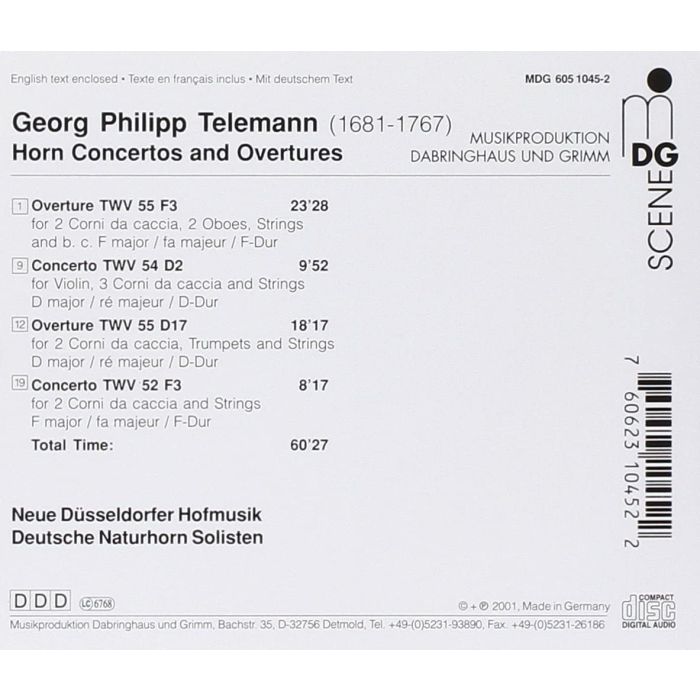 Telemann: Horn Concertos and Overtures - slide-1