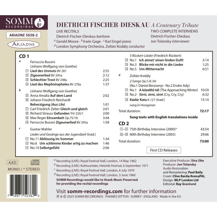 Dietrich Fischer-Dieskau: Centenary Tribute - slide-1
