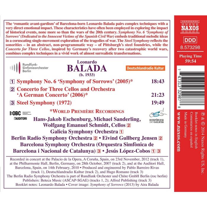 Balada: Symphony No. 6; Concerto for Three Cellos; Steel Symphony - slide-1