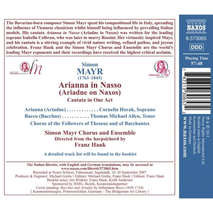 Mayr: Arianna in Nasso (Cantata) - slide-1