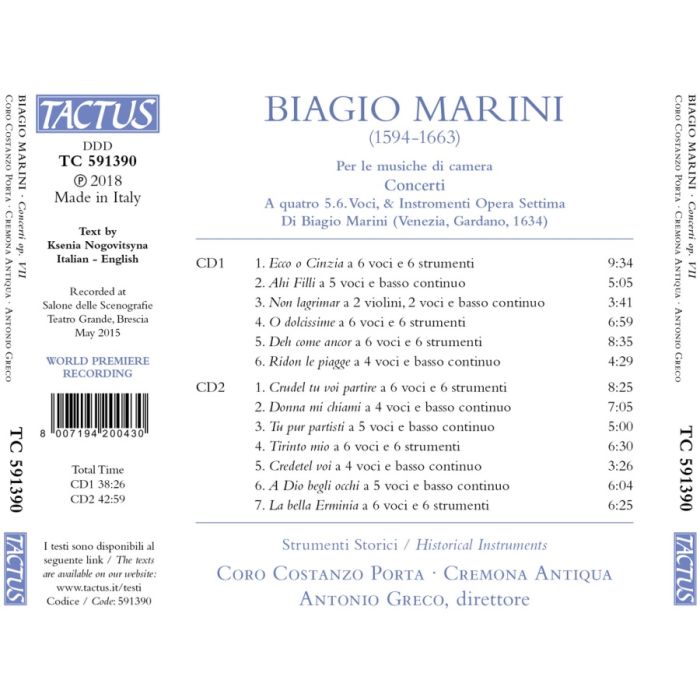 Marini: Concerti a 4, 5, 6 voci & Instromenti Op. 7 - slide-1