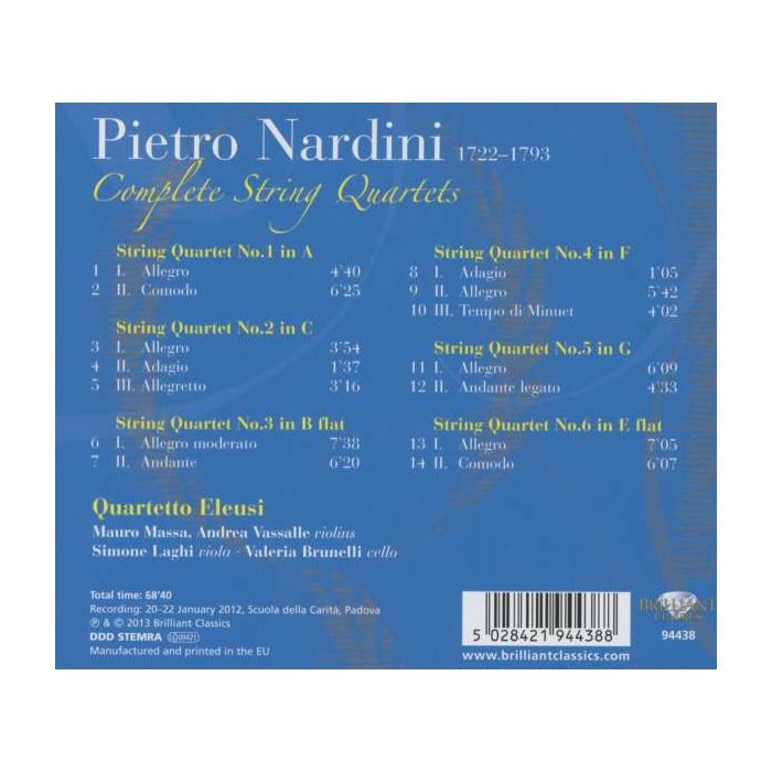 Nardini: Complete String Quartets - slide-1
