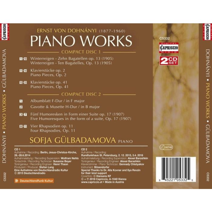 Dohnanyi: Piano Works - slide-1