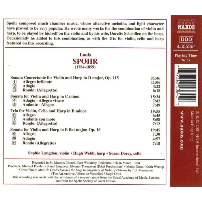 SPOHR: Music for Violin and Harp, Vol. 1 - slide-1