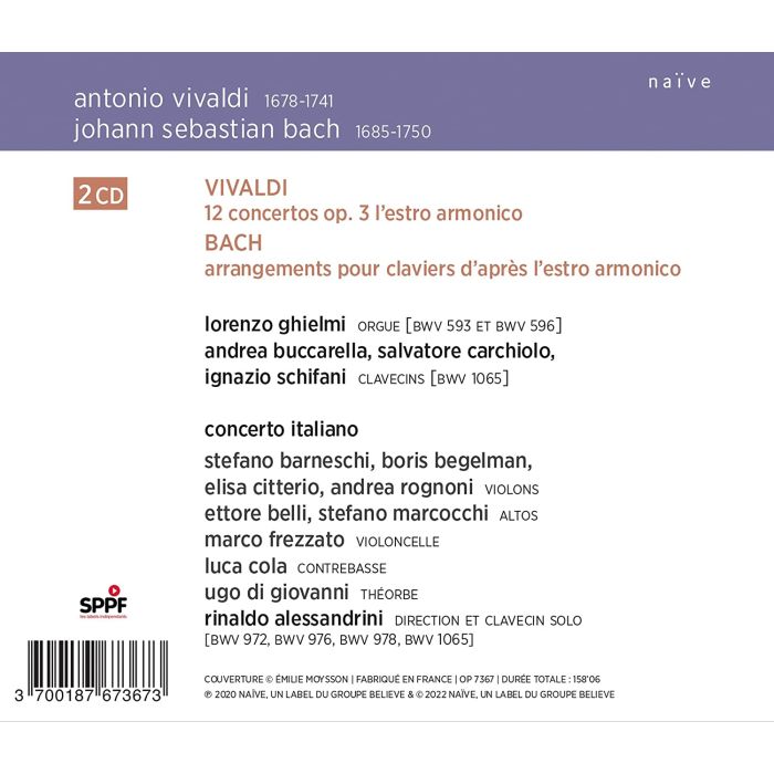 Vivaldi 12 Concertos Op.3 ‘l’estro Armonico / Bach: Keyboards Arrangements - slide-1