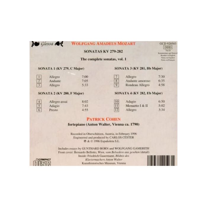 Mozart: Sonatas KV 279-282 - slide-1