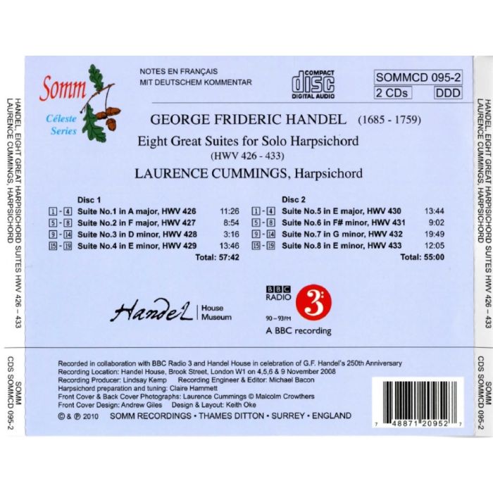 8 Great Suites for Solo Harpsichord (HWV 426-433) - slide-1