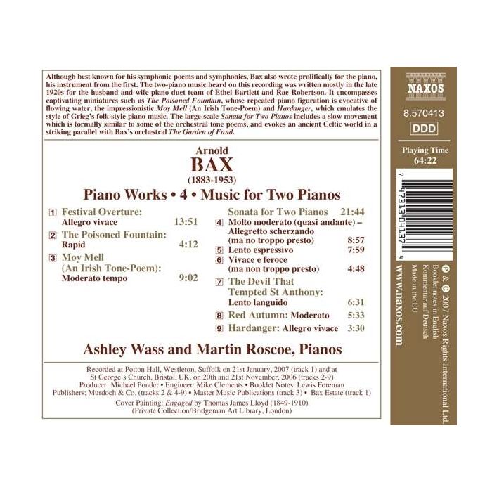 Bax: Piano Works Vol. 4 - Music for 2 - slide-1
