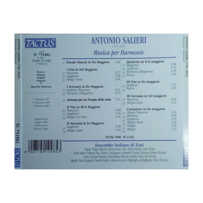 SALIERI: Musica per harmonie - slide-1
