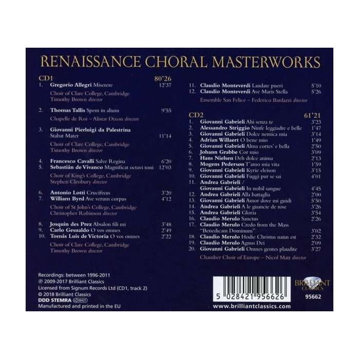 Renaissance Choral Masterworks - slide-1