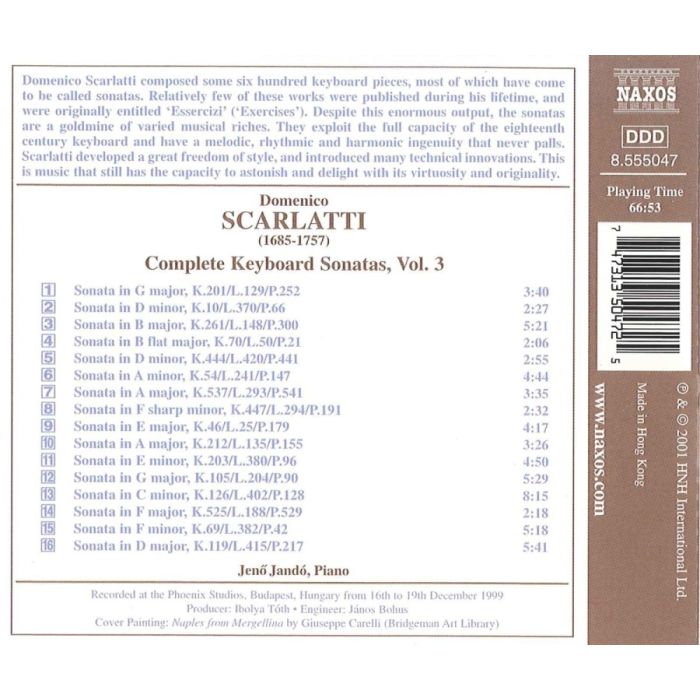 SCARLATTI: Complete Keyboard Sonatas, Vol. 3 - slide-1