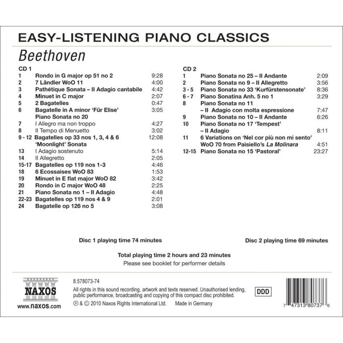 EASY-LISTENING PIANO CLASSICS - BEETHOVEN - slide-1
