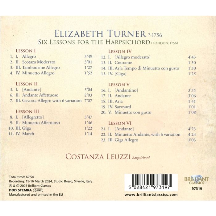 Turner: 6 Lessons for the Harpsichord (London, 1756) - slide-2