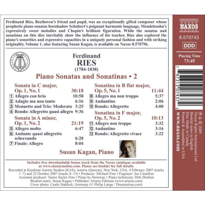 Ries: Piano Sonatas & Sonatinas Vol. 2 - slide-1