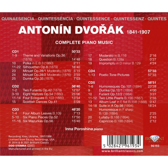 Quintessence Dvorák: Complete Piano Music - slide-1