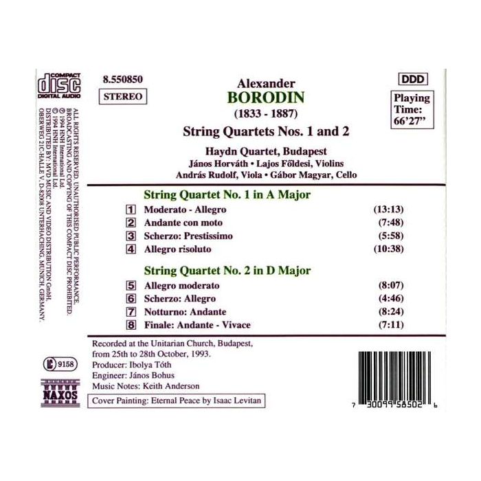 Borodin: String Quartets 1 & 2 - slide-1