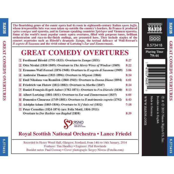 Great Comedy Overtures - The Barber of Baghdad,  Donna Diana, Fra Diavolo, Martha Mignon - slide-1