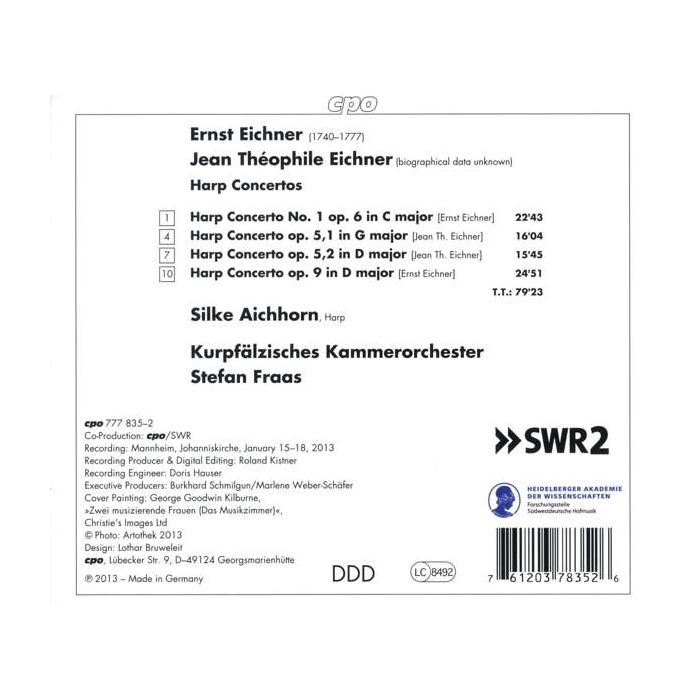 Ernst & Jean Théophile Eichner: 4 Harp Concertos - slide-1