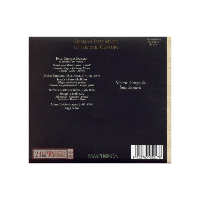 German Lute Music of the XVIII Century (Durant, Kleinknecht, Wei - slide-1