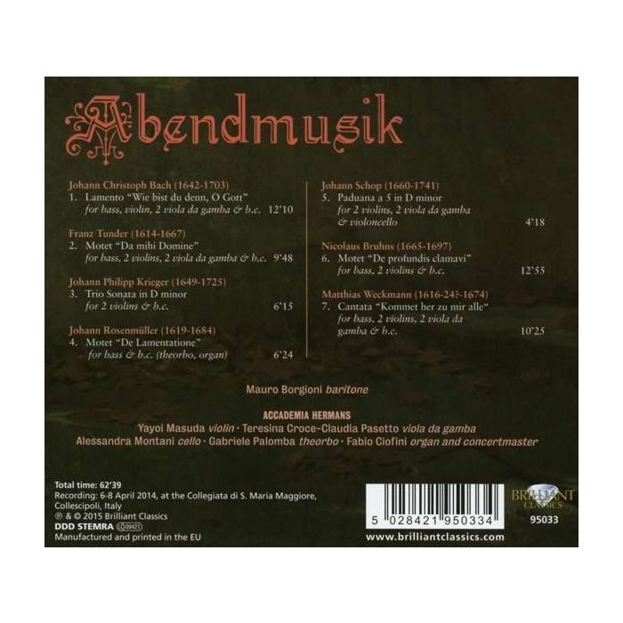 Abendmusik: Cantatas for Solo Bass - slide-1
