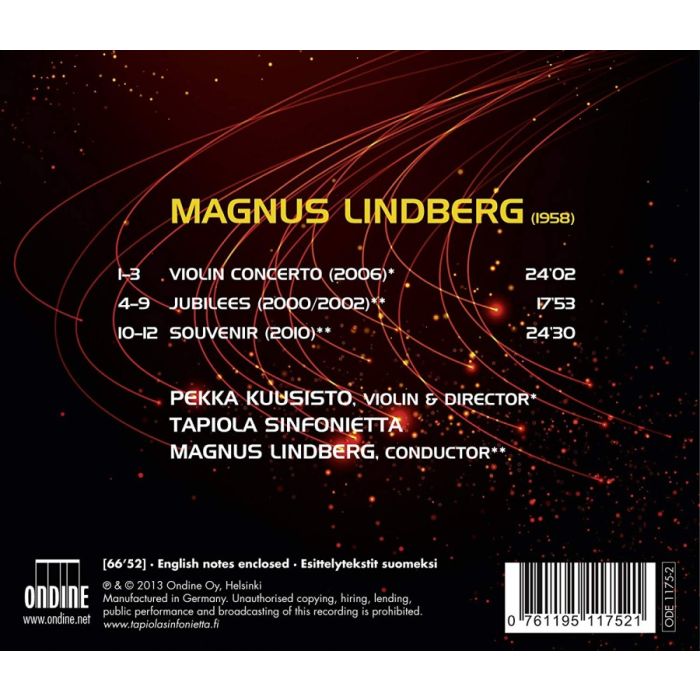 Lindberg: Violin Concerto, Jubilees, Souvenir - slide-1