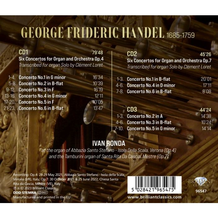 Handel: Organ Concertos Op. 4 & Op. 7, transcribed for organ solo - slide-1