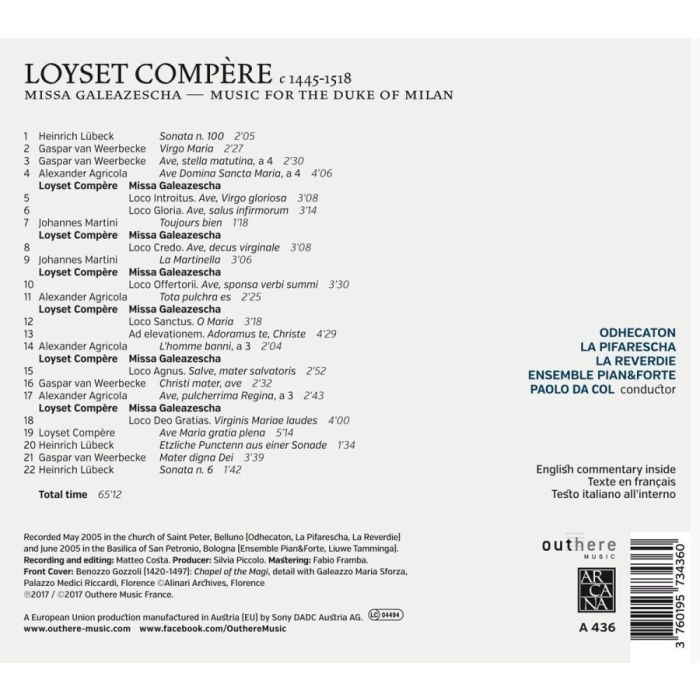 Compère: Missa Galeazescha - Music for the duke of Milan - slide-1