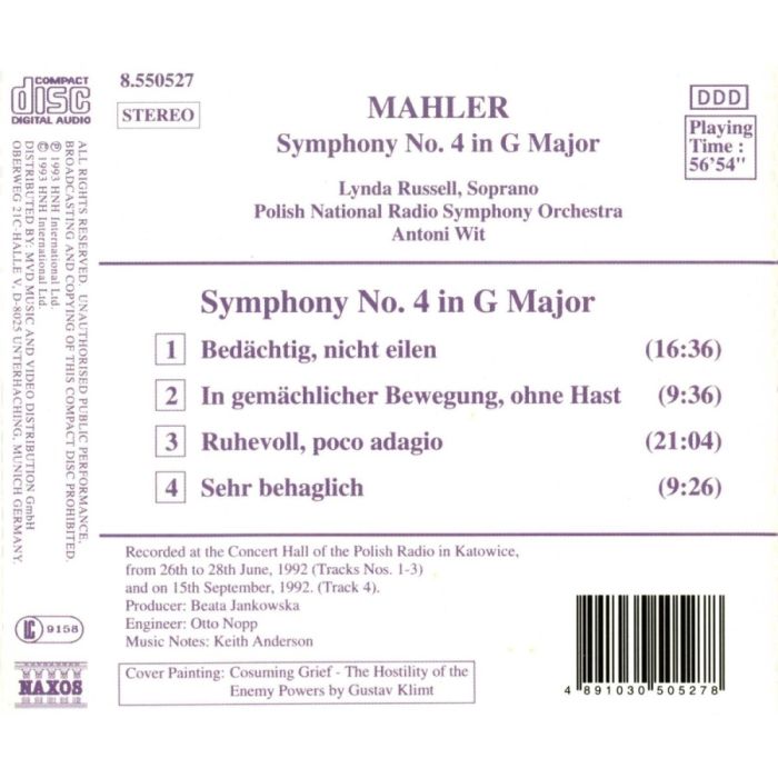 Mahler.: Symphony No. 4 - slide-1