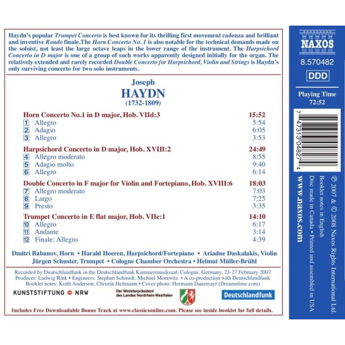 Haydn: Trumpet Concerto, Horn Concerto No. 1 - slide-1