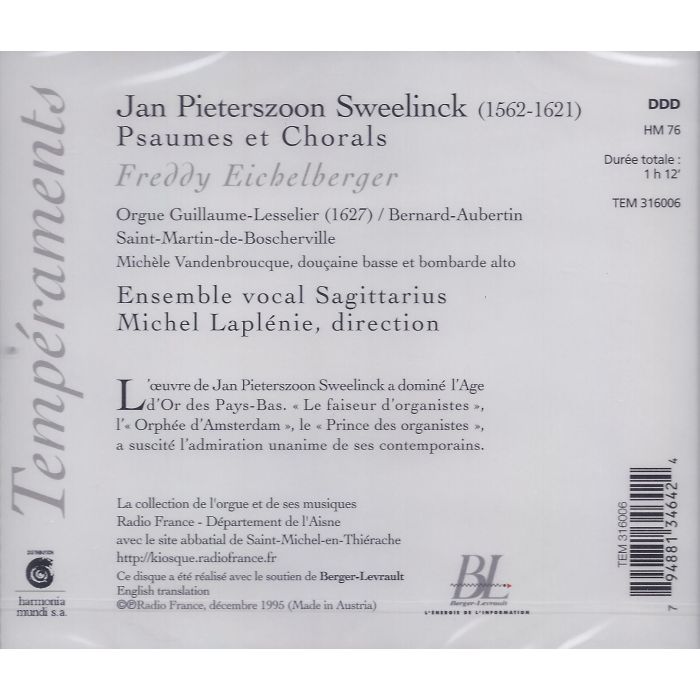 Sweelinck: Psaumes et chorales - slide-1