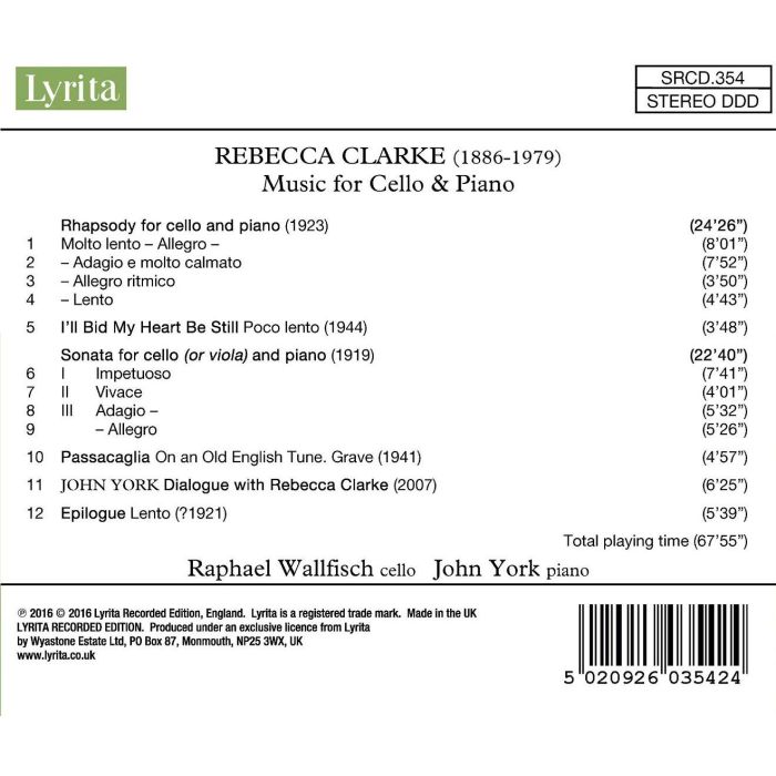 Clarke: Music for Cello & Piano - slide-1