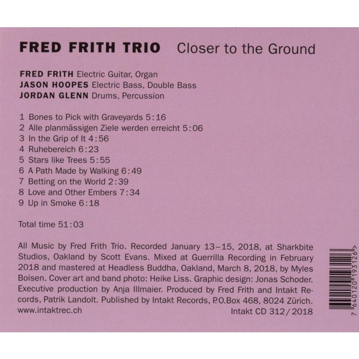 Fred Frith Trio/Hoopes/Glen: Closer to the Ground - slide-1