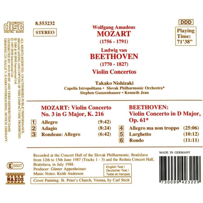 Mozart; Beethoven: Violin Concertos - slide-1
