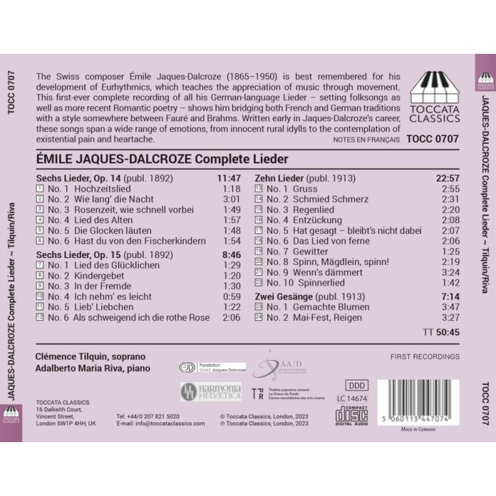 Jaques-Dalcroze: Complete Lieder - slide-1