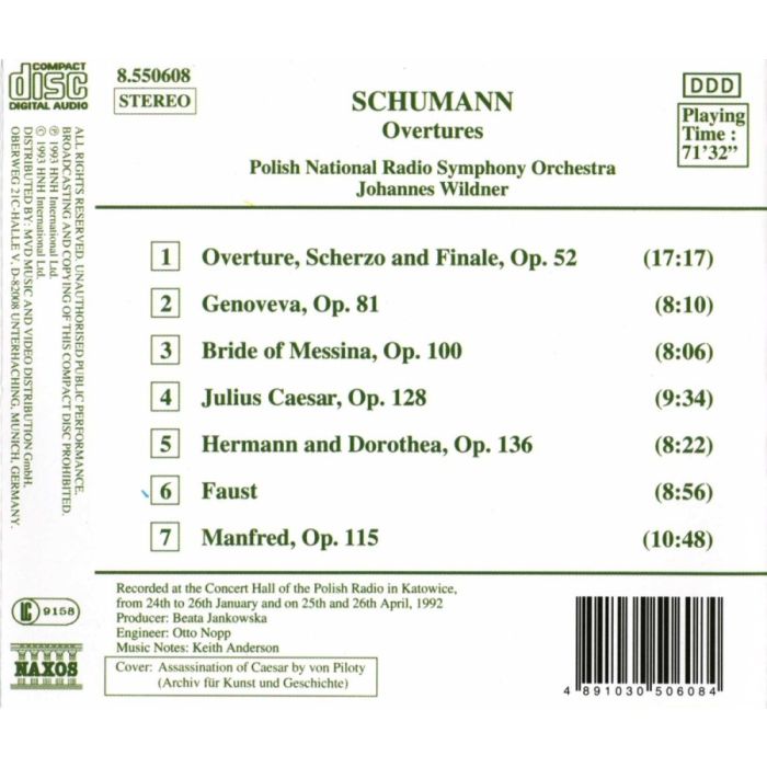 SCHUMANN: Overtures - slide-1