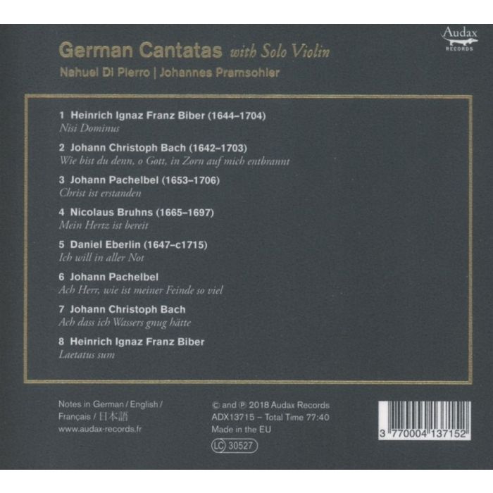 German Cantatas - Biber; JC Bach; Pachebel; Bruhns; Eberlin - slide-1