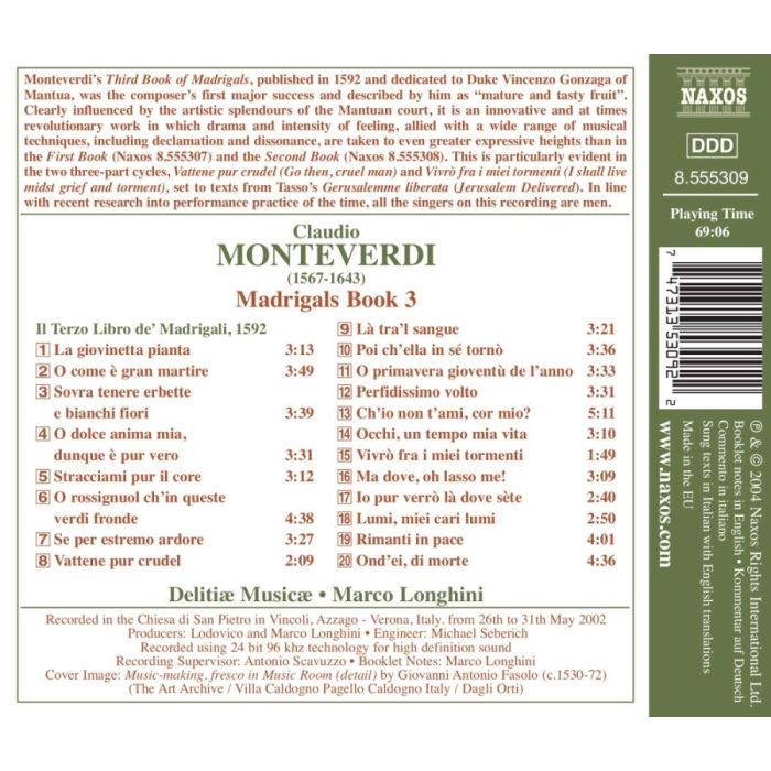 MONTEVERDI: Madrigals, Book 3 - slide-1