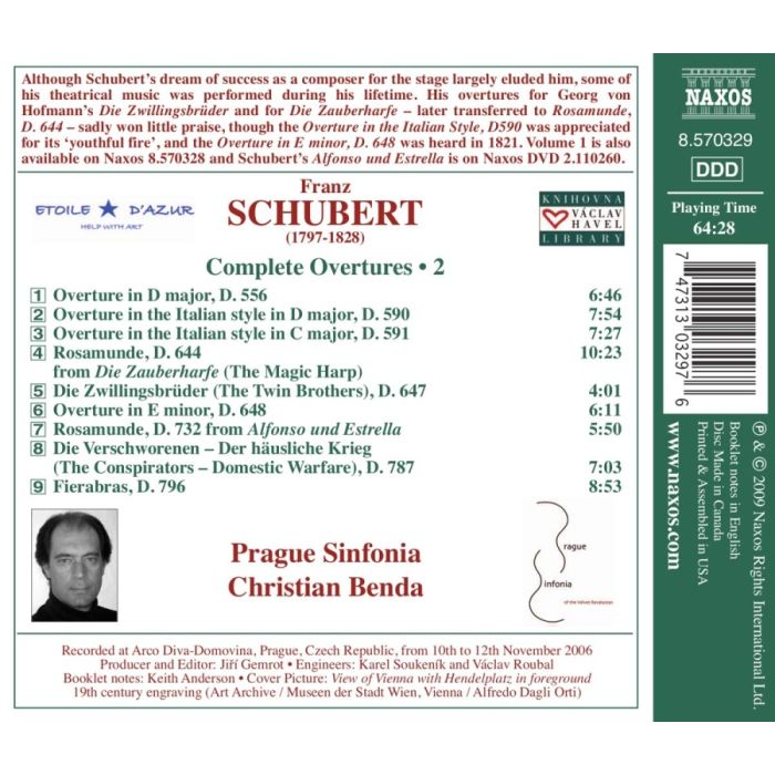SCHUBERT: Complete Overtures 2 - Rosamunde, Die Zwillingsbrüder, Fierabras, Die Verschworenen - slide-1