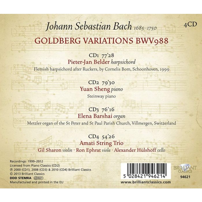 BACH J.S.: Goldberg Variations BWV988 - slide-1